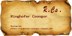 Ringhofer Csongor névjegykártya